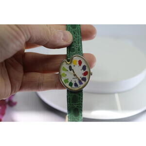 Vintage Artist Palette Quartz Watch Singapore Movt Leather
